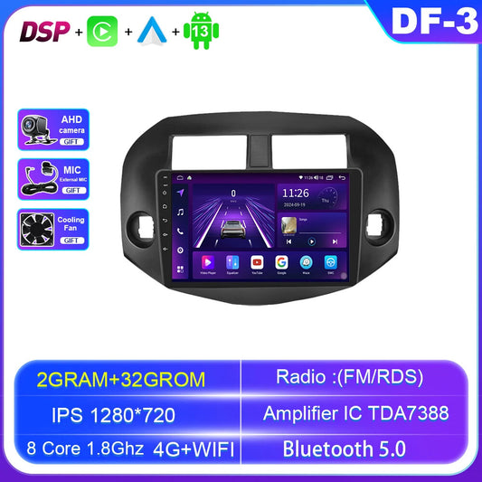 Car Radio for Toyota RAV4 RAV 4 2005-2013 Android GPS CarPlay Multimedia Screen