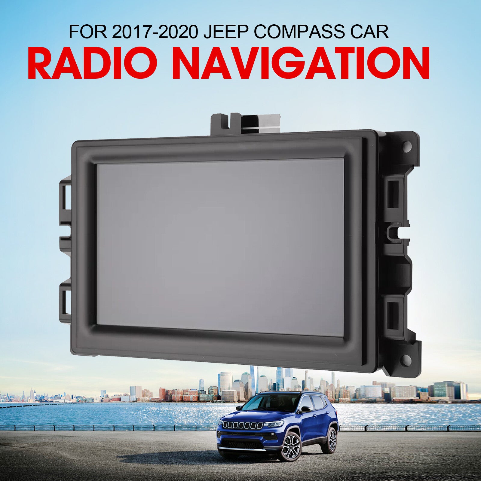 7-inch replacement LCD touchscreen radio navigation for 2017-2020 for JEEP