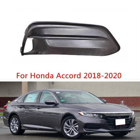 Matte Black RH Front Bumper Fog Lamp Bezel Light Cover for Honda Accord 2018-20