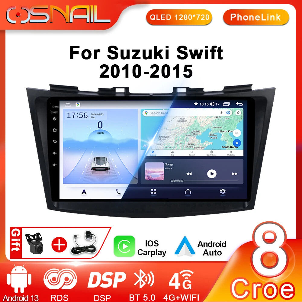 for Suzuki for Swift 4 2010-2015 Car Radio Android Auto Video Player Stereo GPS Navi