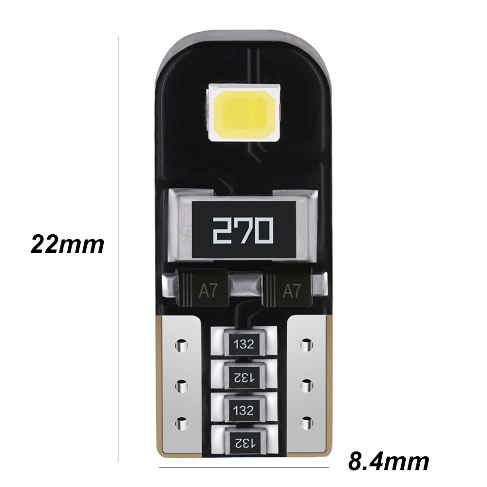 10PCS T10 LED License Plate Light Bulbs 6000K Super Bright White 168 2825 194