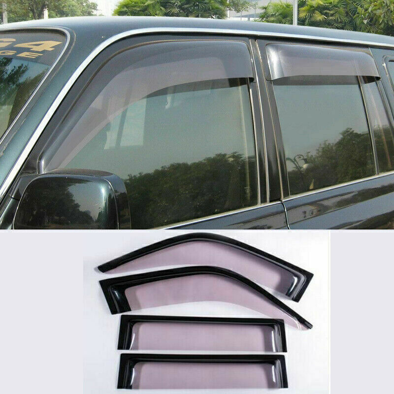 4pc for Land Cruiser LC80 FJ80 1991-1997 Window Visor Vent Sun Shade Rain Guards