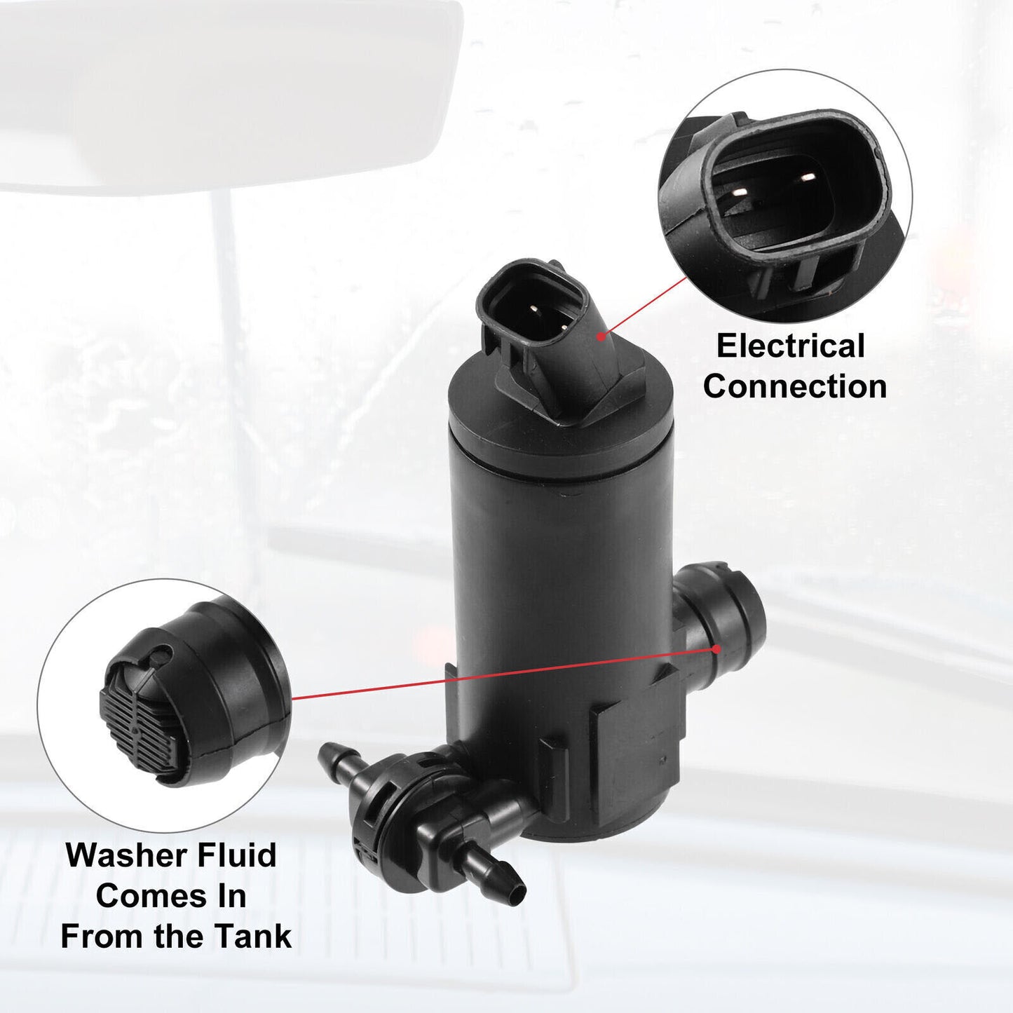 Windshield Washer Pump for Lexus RX350 for Toyota Venza C-HR for Sienna RAV4 85330-0E031