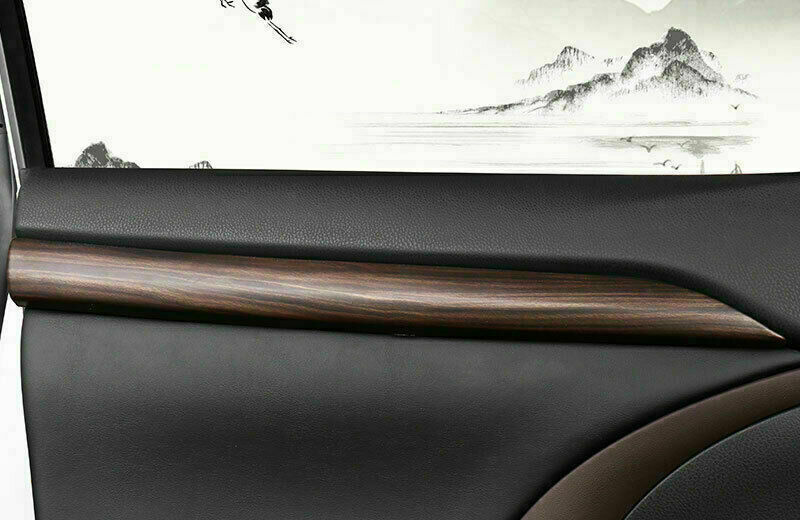 4Wood Grain Color Inner Door Armrest Trim Strip for Toyota Highlander 2014-2019