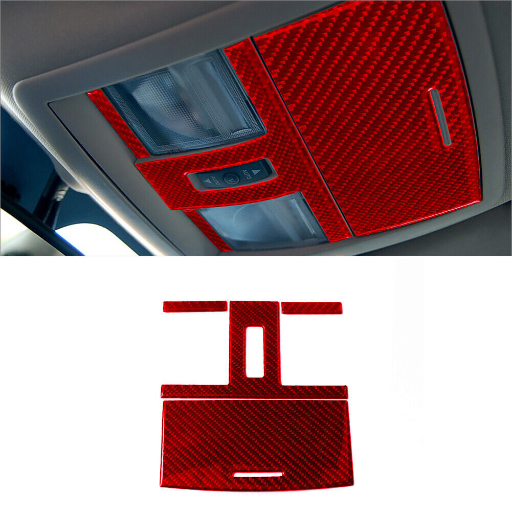 Red Carbon Fiber Overhead Console Panel Cover Trim for Chrysler 300 2005-2007