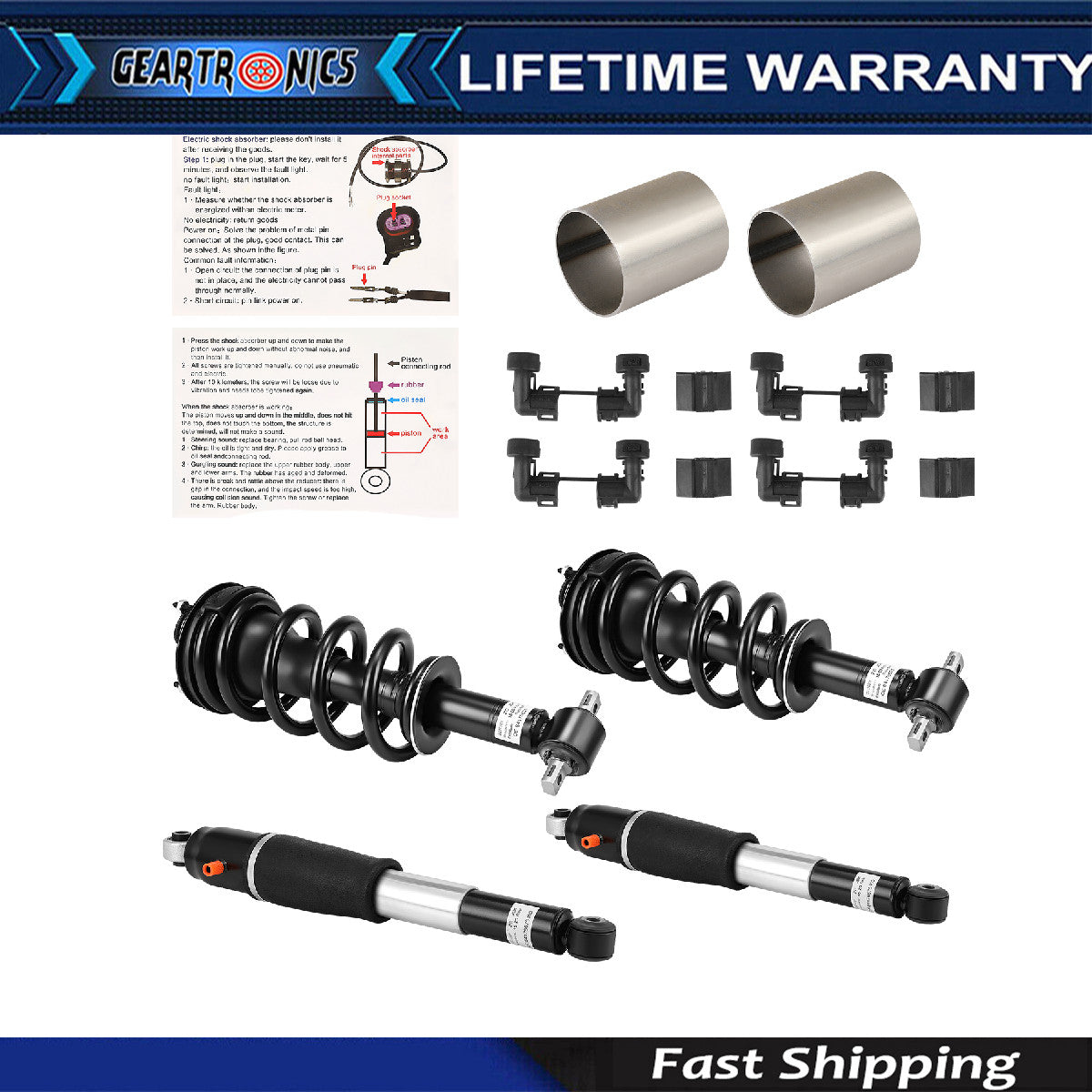 FRONT Strut Assy + REAR shock Absorber For 2015-2020 for Escalade Suburban SY