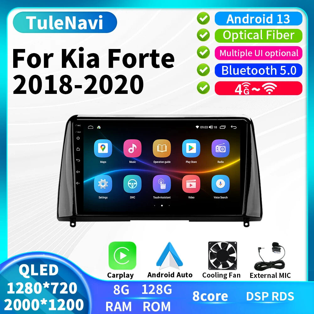 for Kia Forte 2018-2020 Car Multimedia Video Player Auto Radio GPS Stereo Screen