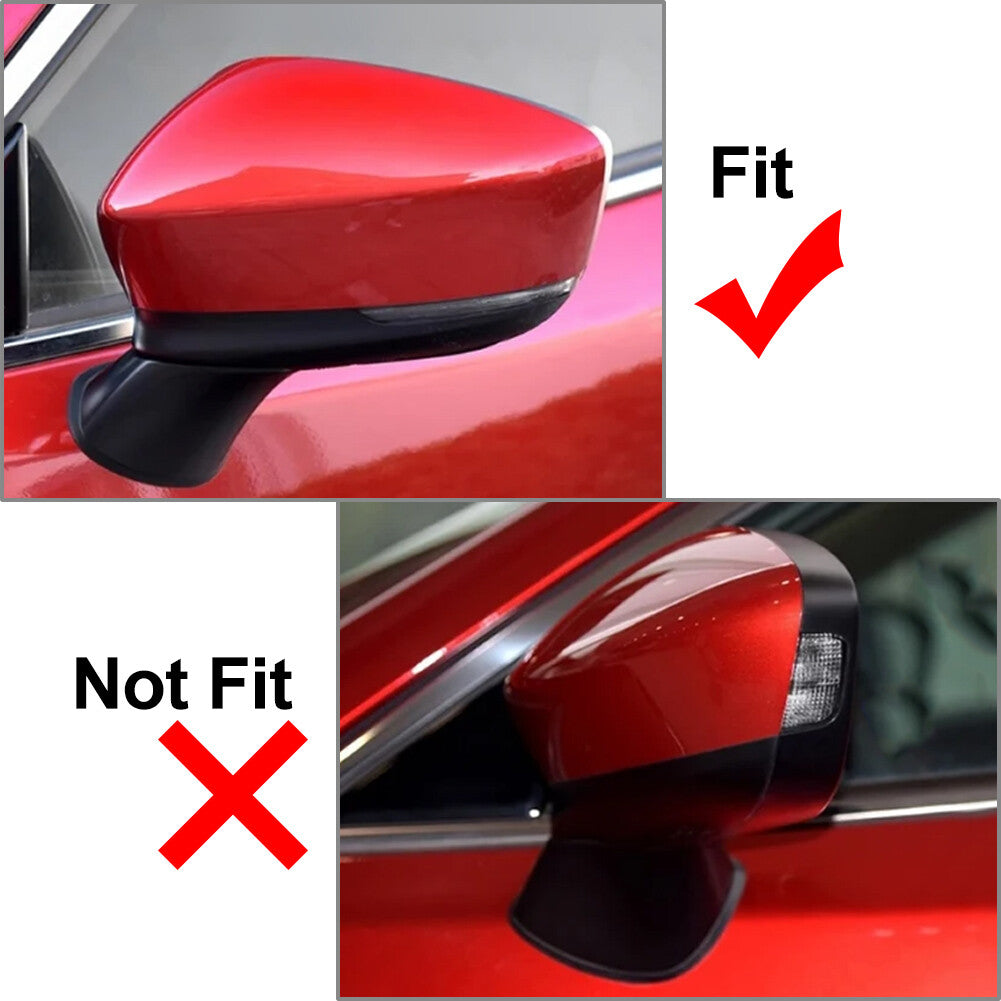 2x Car Rearview Mirror Cover Trim Fit for Mazda 6 Atenza 2018-2024 2019 2020 2021 22