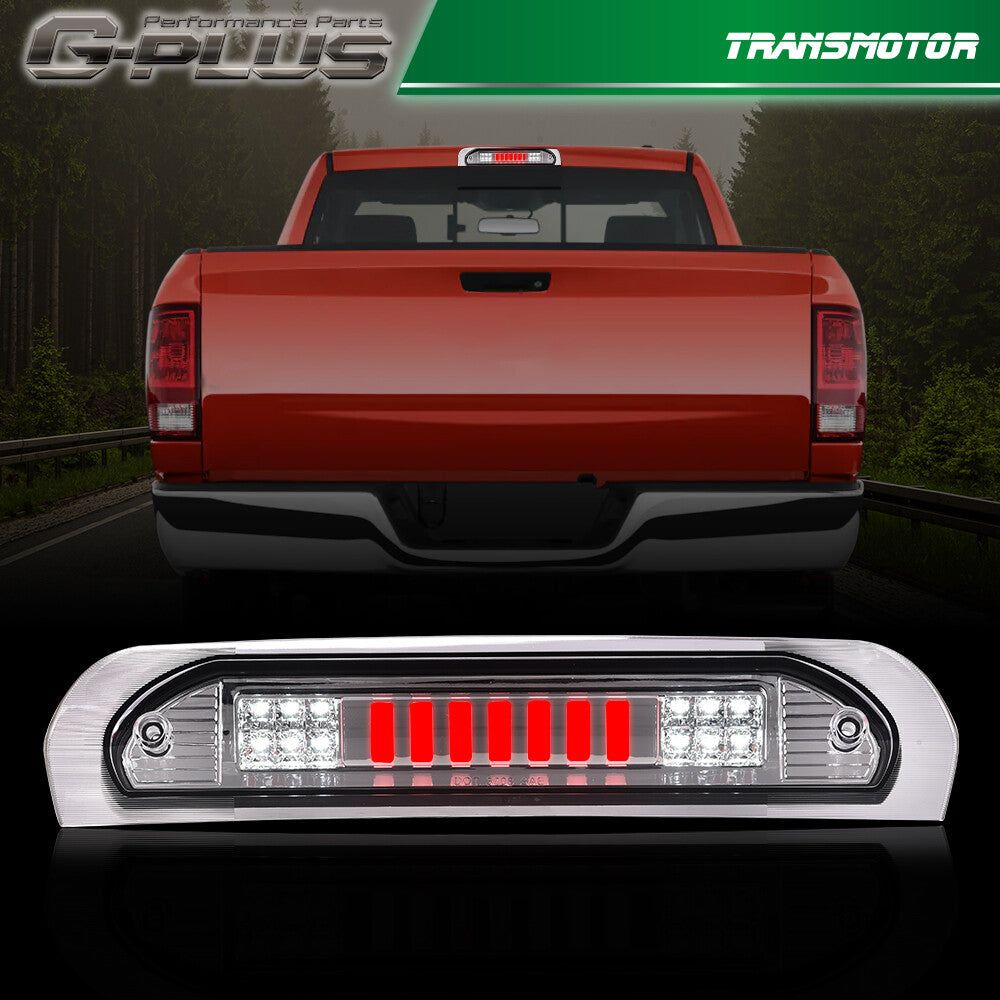 Fits 02-09 for Dodge for Ram 1500 2500 Clear LED Third Tail Brake Light/Cargo Light