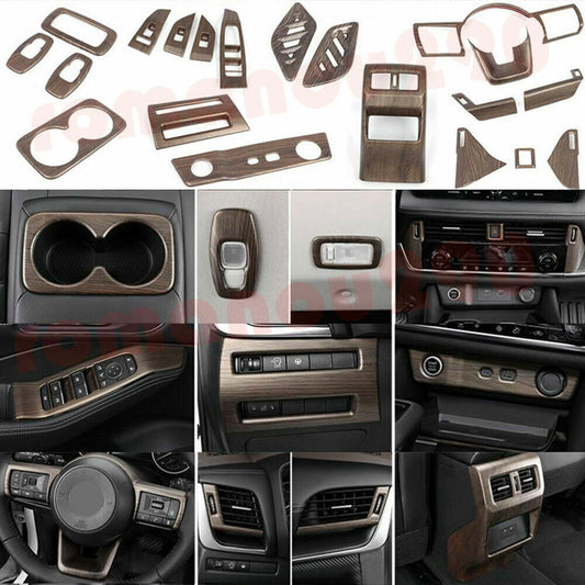 Wood Grain ABS Full Set Interior Decoration Trim 20P for Nissan Rogue 2021-2023
