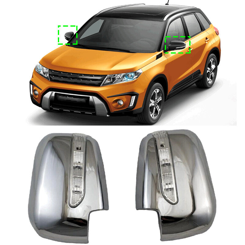 LED Side Light Mirror Covers Trims For 2008 2009 2010-15 for Suzuki Grand Vitara SUV