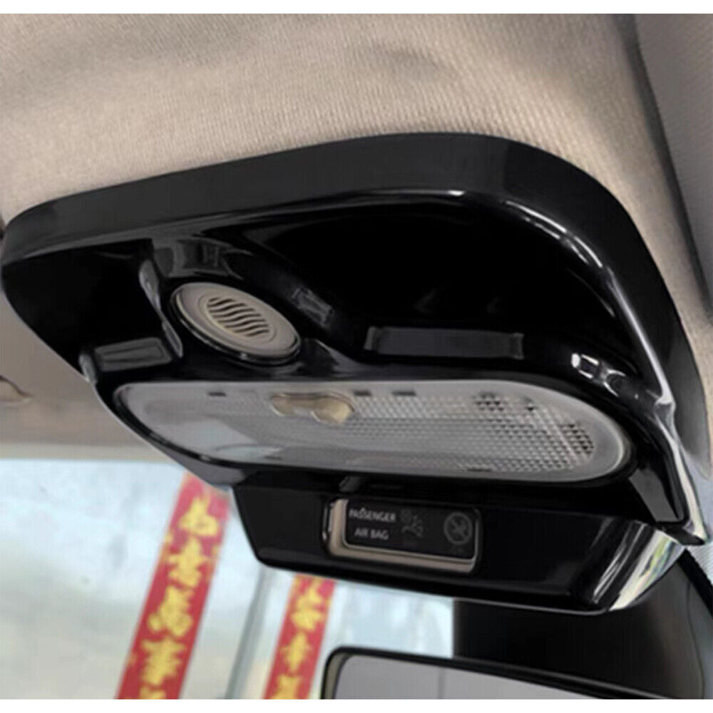 Front Reading Lamp Frame Cover Trim for Mercedes-Benz for SMART 15-2018 Bright Black