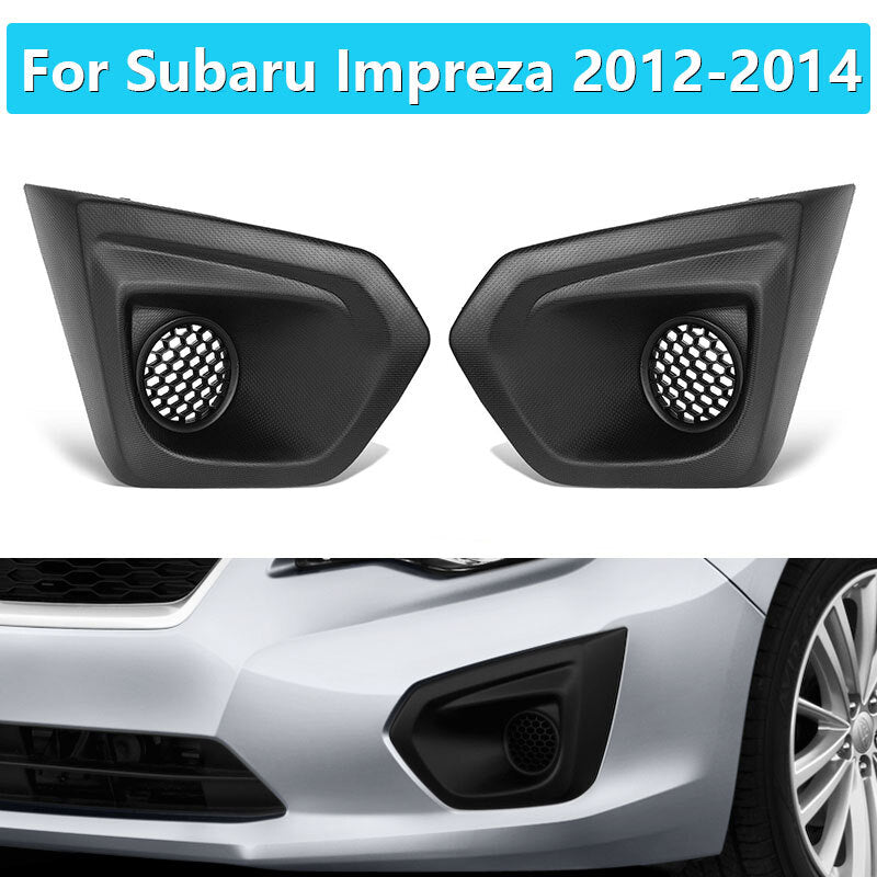 2-piece front bumper fog light frame cover trim for 2012-14 for Subaru Impreza side panel