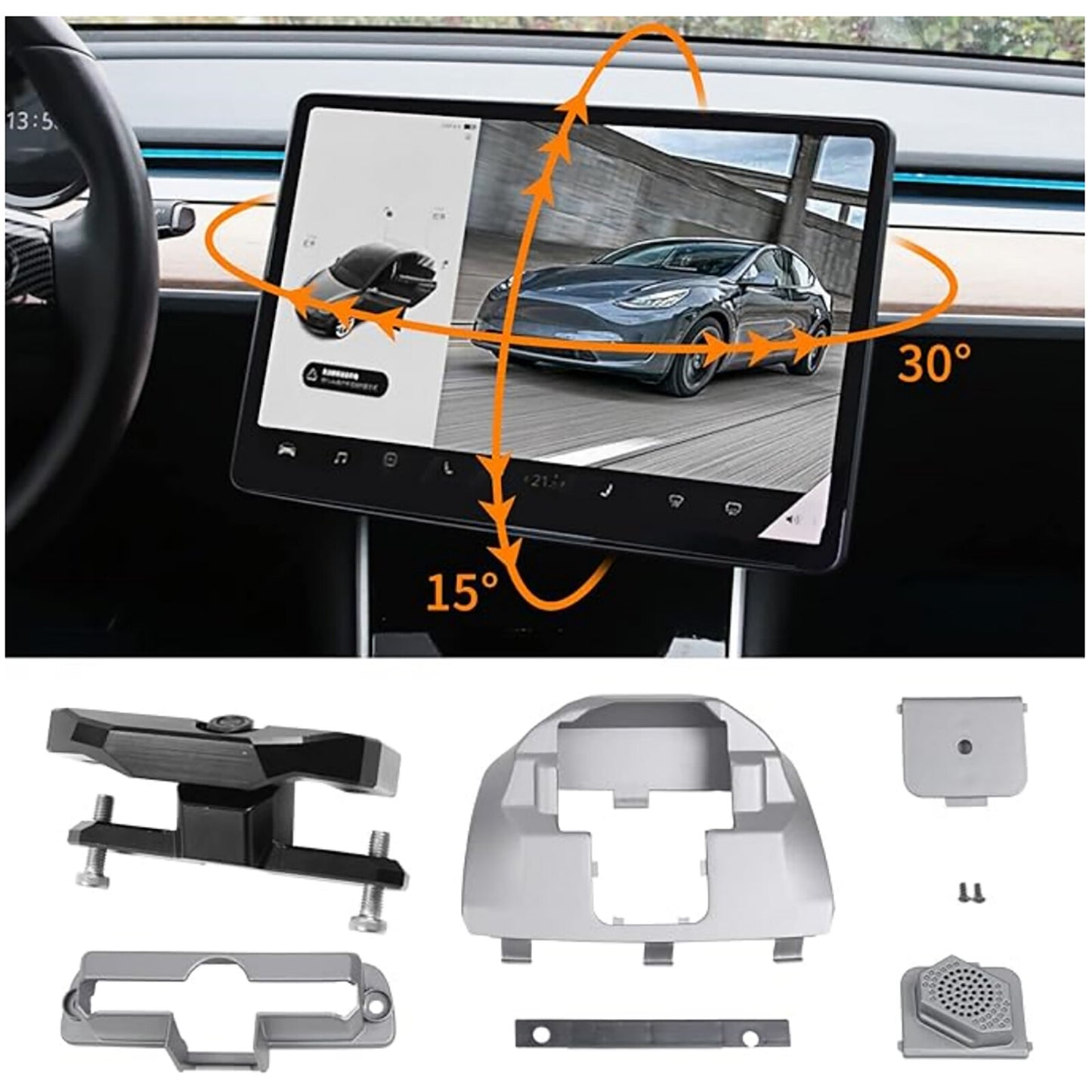 1 Set of Navigation Screen Rotating Holder Kit for Tesla for Model Y /3 2017-2022