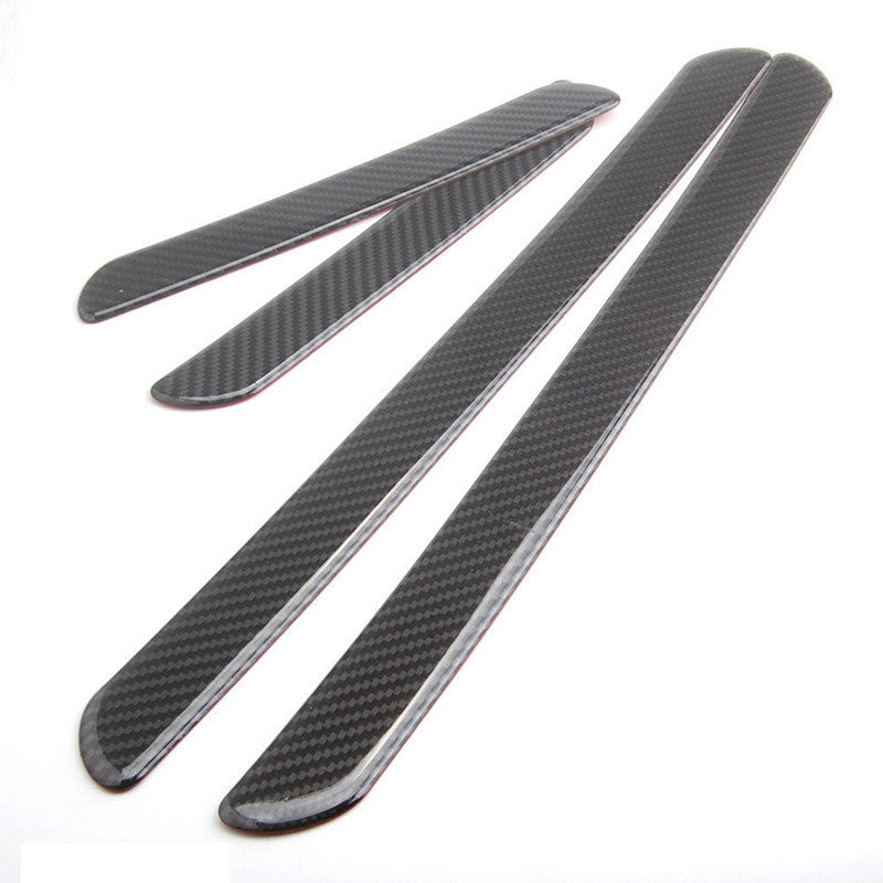 Car Door Sill Pedal Cover Panel Step Protector Strip Carbon Fiber Scuff Plate 4X