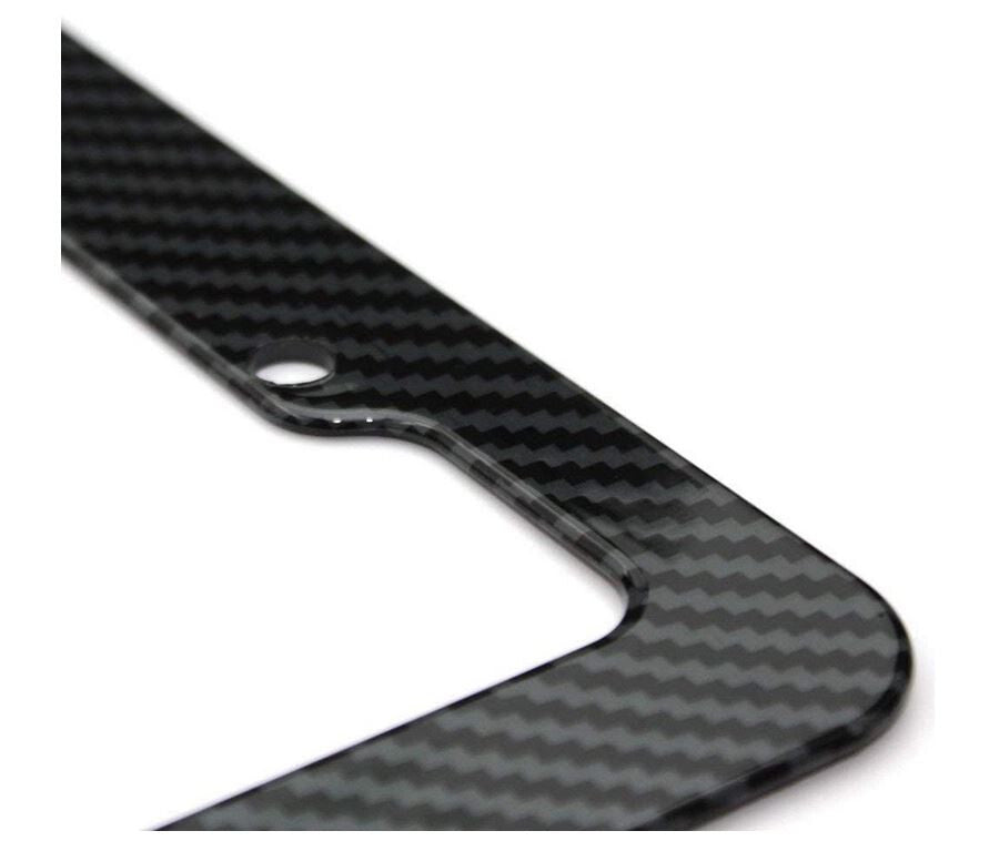 1 piece of car license plate frame cover cap, trunk black carbon, suitable for new  for ford  models