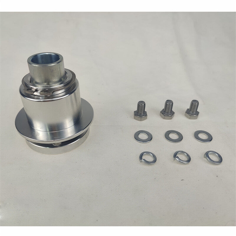 360¡ã Steering Wheel Quick Release Disconnect 3 Hole Hub Adapter Aluminum Silver