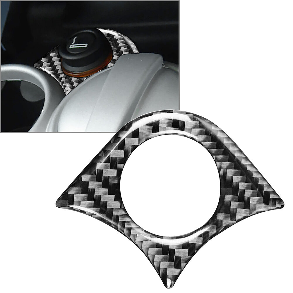 Cigarette Lighter Panel Cover Trim Carbon Fit for BMW for Mini Cooper R50 R53 05-06