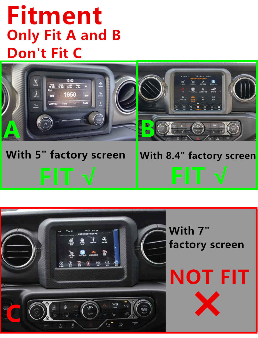 8.4Car Stereo Radio GPS Head Unit for Jeep for Wrangler JL / Gladiator 2018-2024