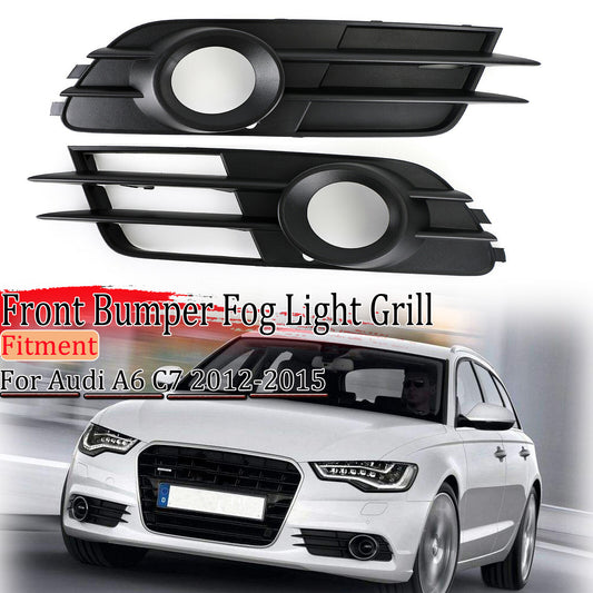 Front bumper grille, left and right lower fog light grille, suitable for 2012-2015 for Audi A6 C7.