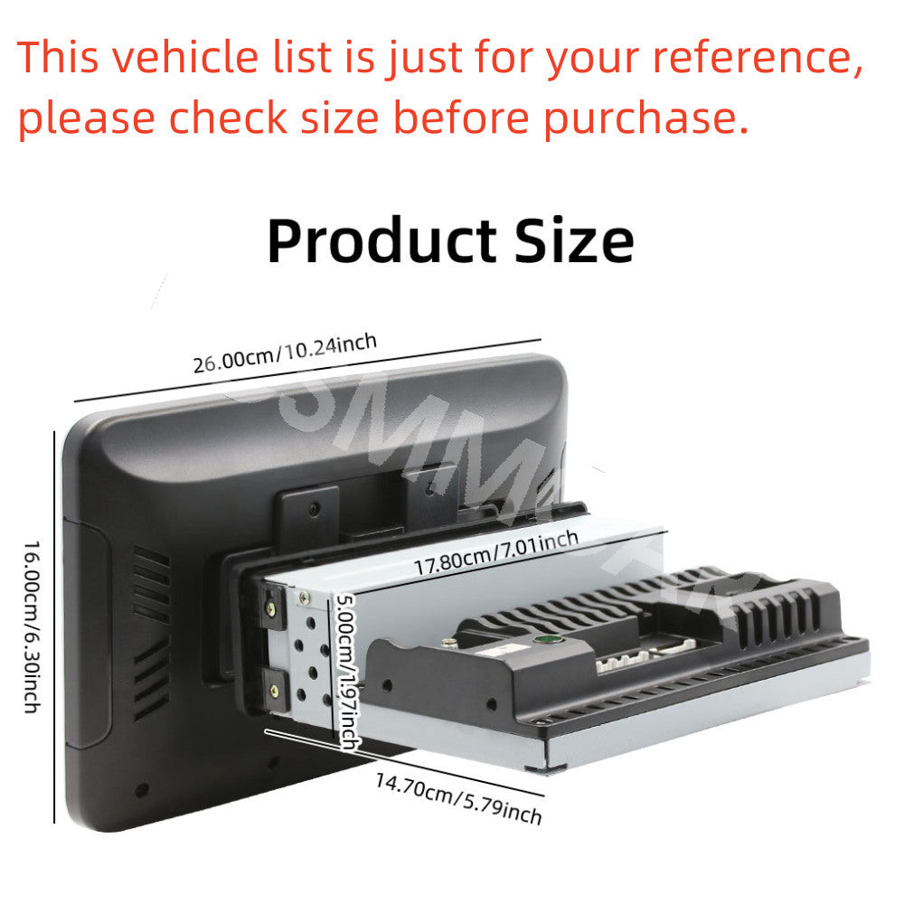 10.1in Android 13 Car Stereo Radio Mirror Link BT GPS Navi Head Unit Wifi 2+32G
