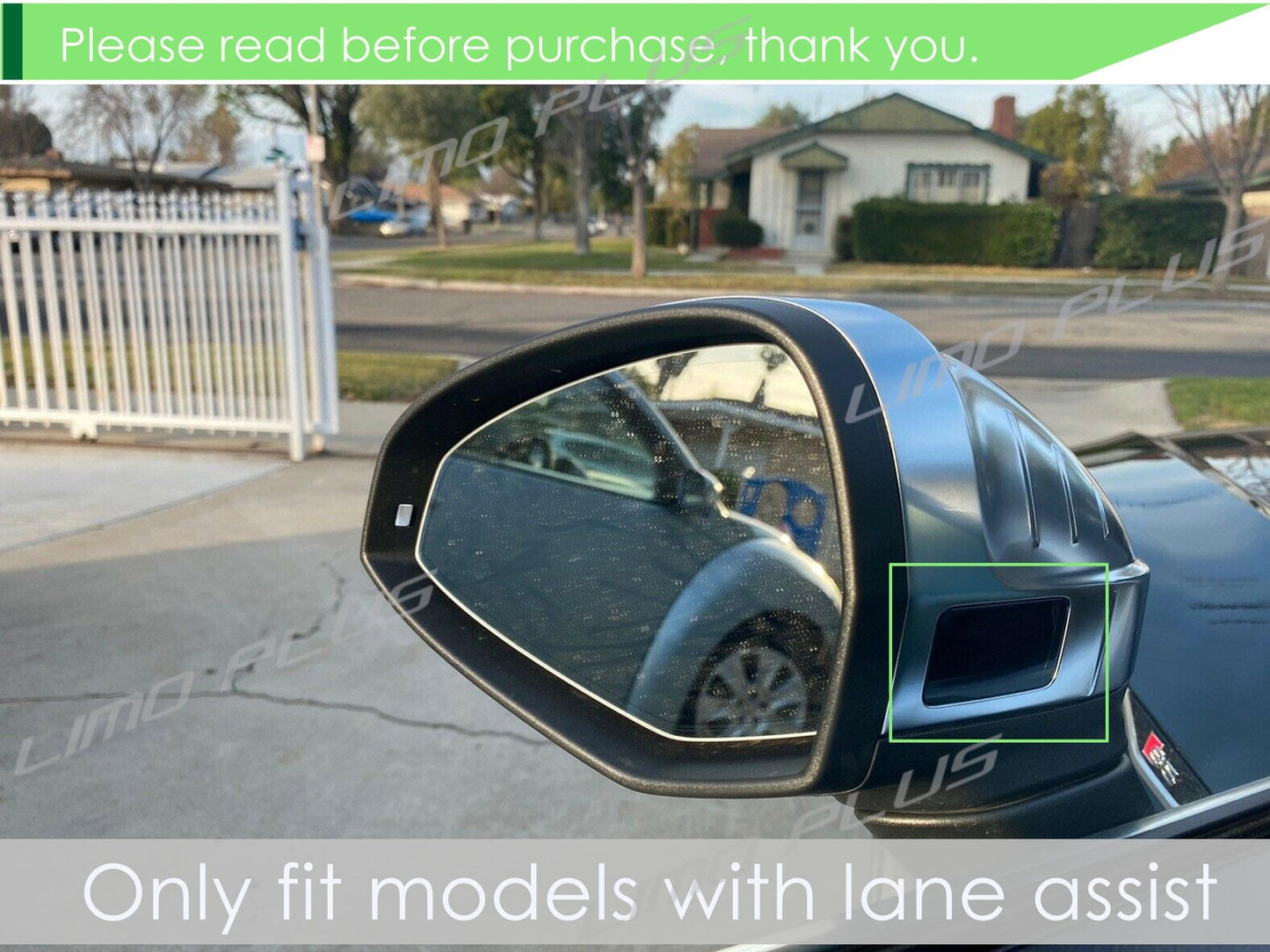 Matt Chrome mirror cover for 2017-2024 for Audi for A4,B9, S4, for A5,and S5 with lane assist.