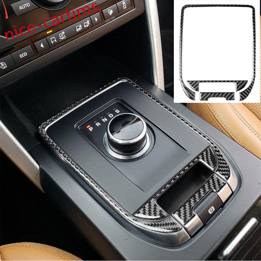 3¡ÁCarbon Fiber Gear Shift Box Panel Cover for Land Rover Discovery Sport 2015-19