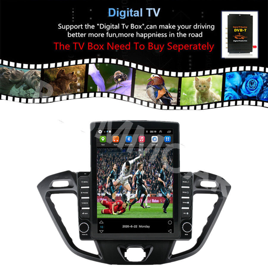 Android 13 For Carplay Car Stereo Radio Fit for Ford Transit Custom 2013-2018