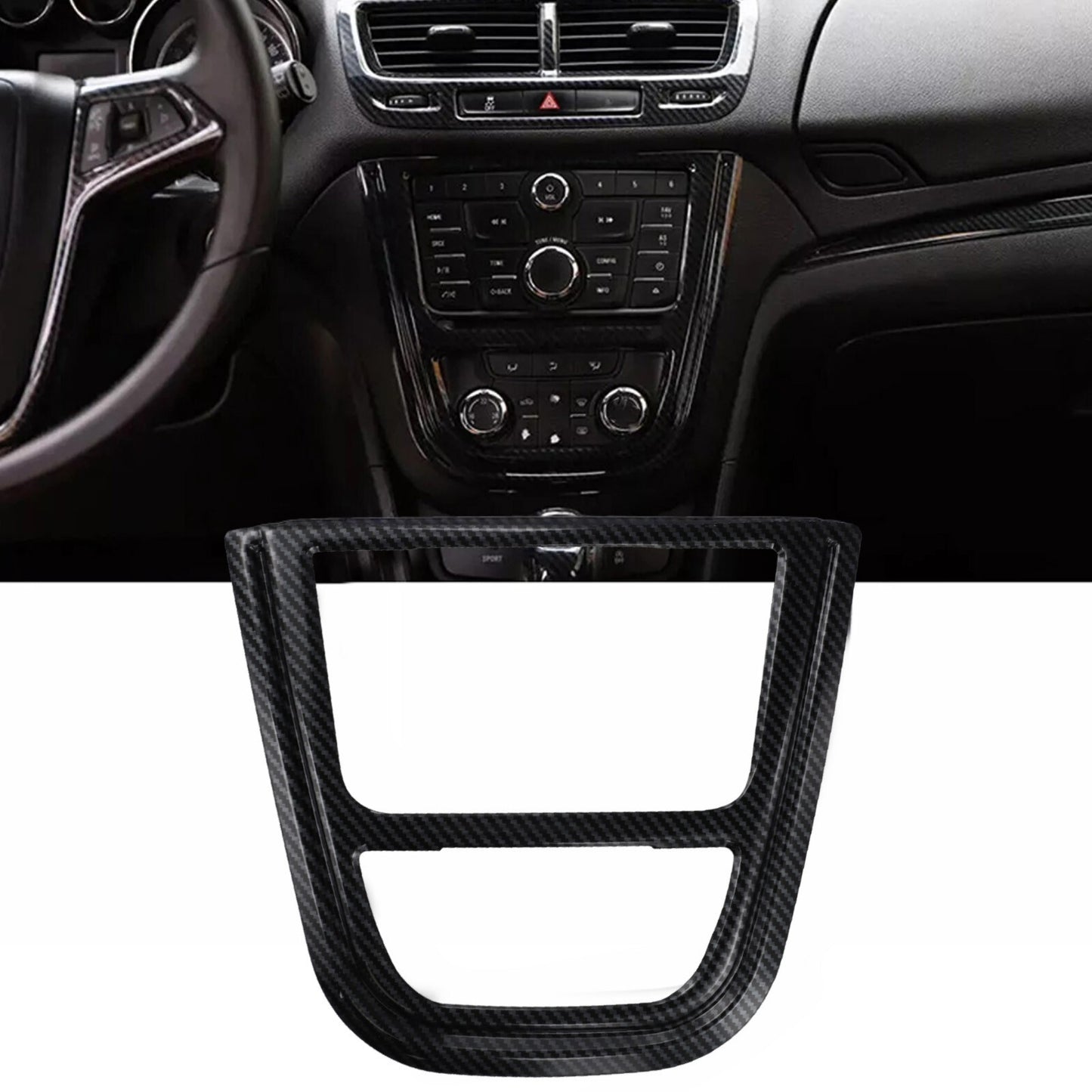 Control Panel Cover Carbon Fiber CD Button Frame CD Button Frame
