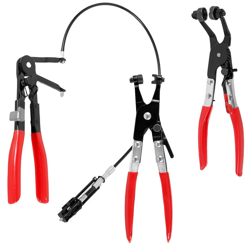 Car Coolant Radiator Heater Hose Clamp Long Reach Wire Spring Pliers Remover 3Pc
