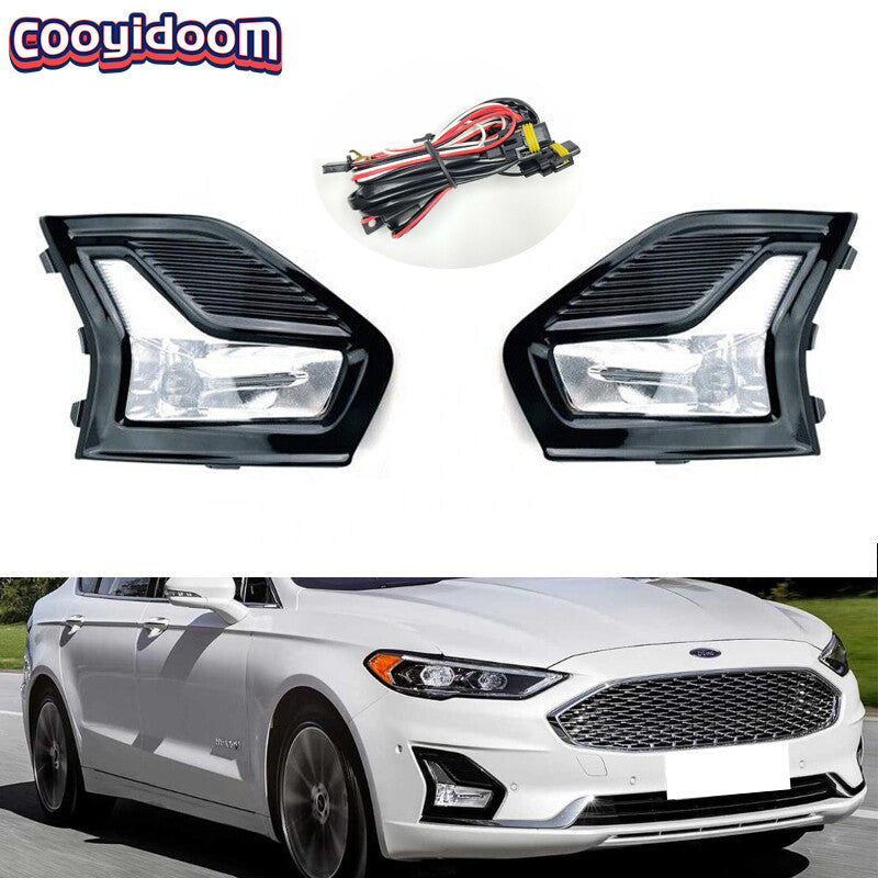 Suitable for 2019-2020 for Ford Fusion LED front bumper driving light fog light with protective cover and wiring harness.