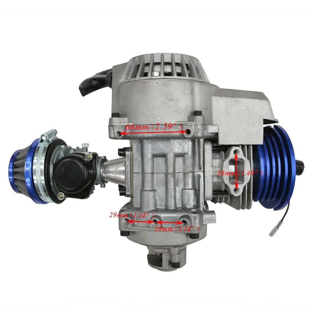 Racing 49cc 2-stroke engine motorcycle for mini pocket off-road bicycle go-kart