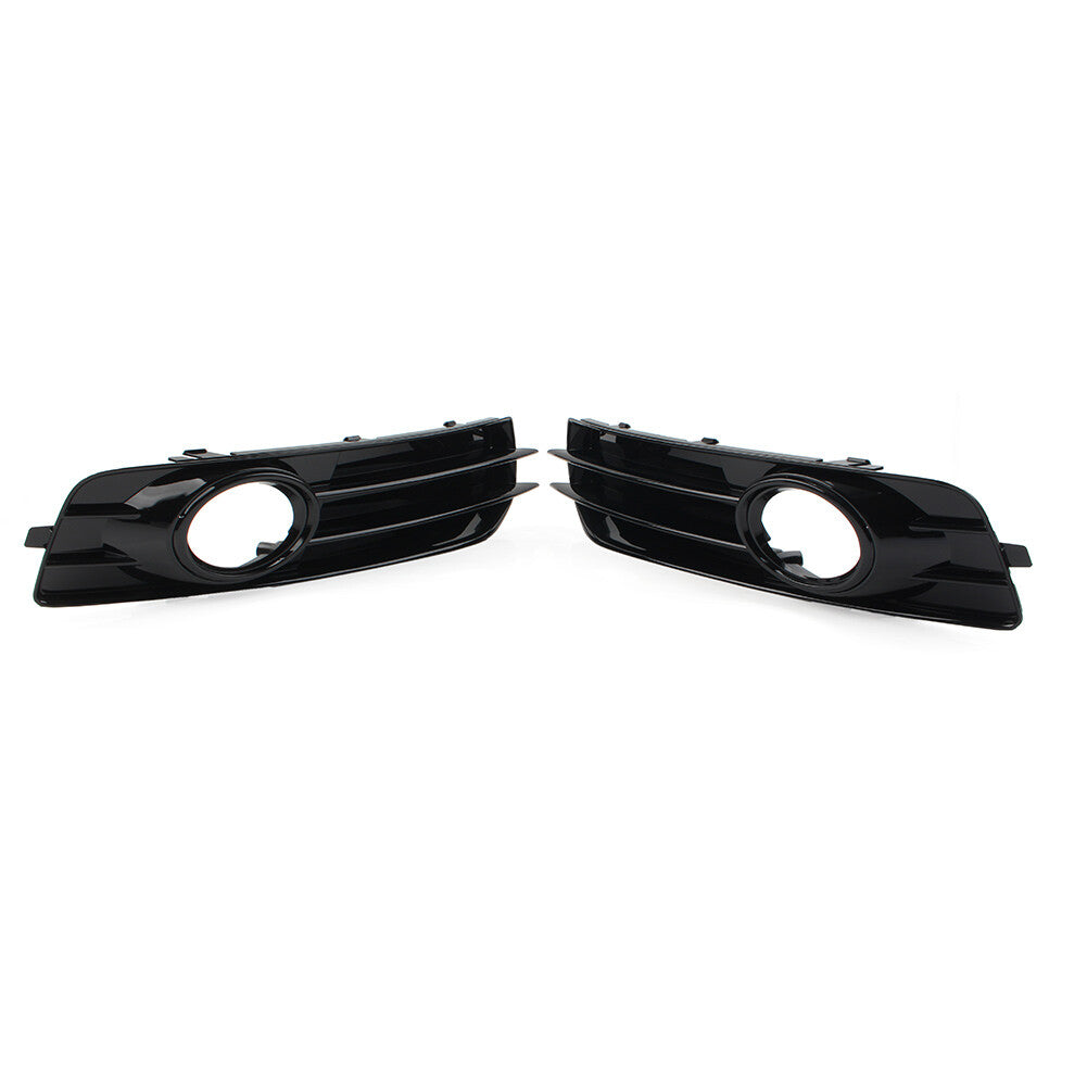 Front Bumper Fog Light Grille Cover for Audi A3 8P S-Line 2009-2012 Black 2PCS