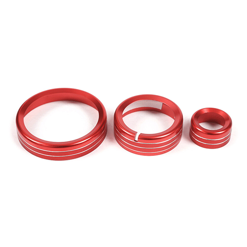 Red Central Control Multimedia Knob Ring for Alfa Romeo Giulia for Stelvio 2017-2019