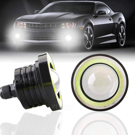 2.5 LED Fog Light Bulbs Angel Eye Projector Lamp for Eagle Eye Lens DRL Halo Ring
