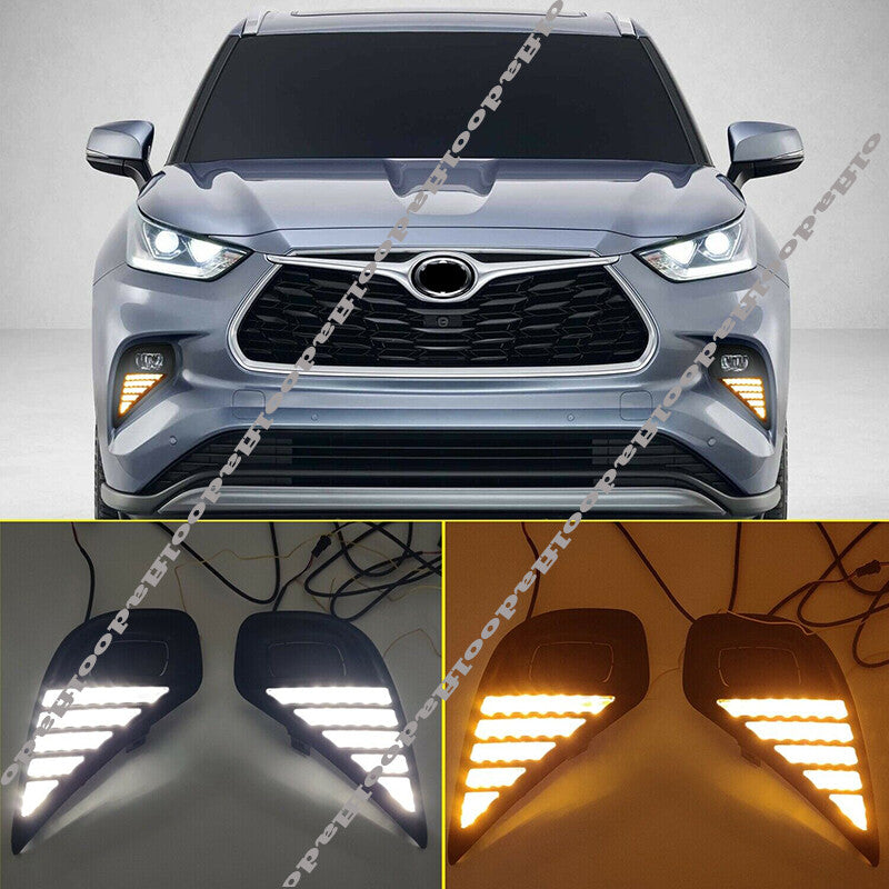 for Toyota Highlander 2020-23 Working LED Fog Lamp Daytime Running Light upgrade