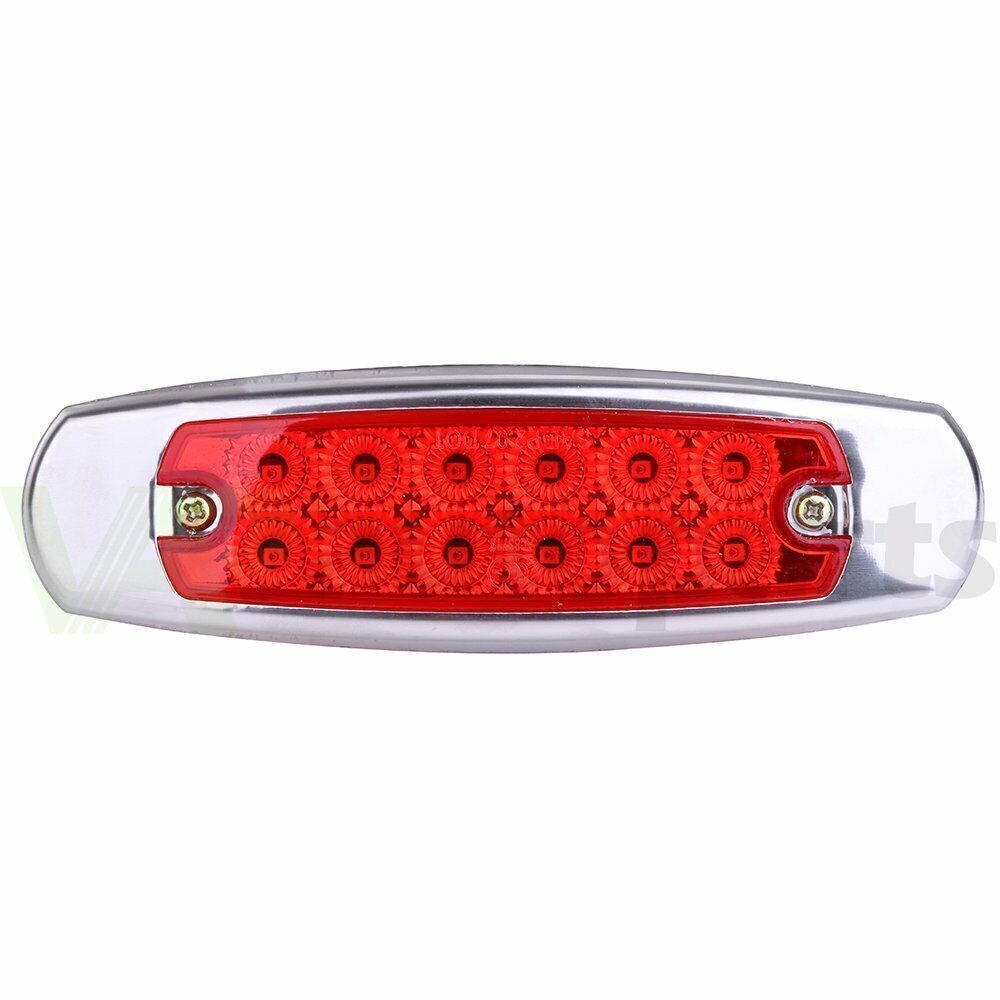 10pcs 12V Red Clearance Lights Side Marker Lights Trailer TRUCK LORRY LAMP 12LED