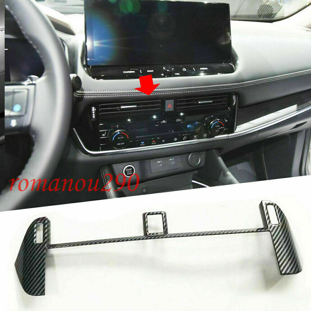for Nissan Rogue 2021-2022 Carbon Fiber Console Center Air Outlet Cover Trim