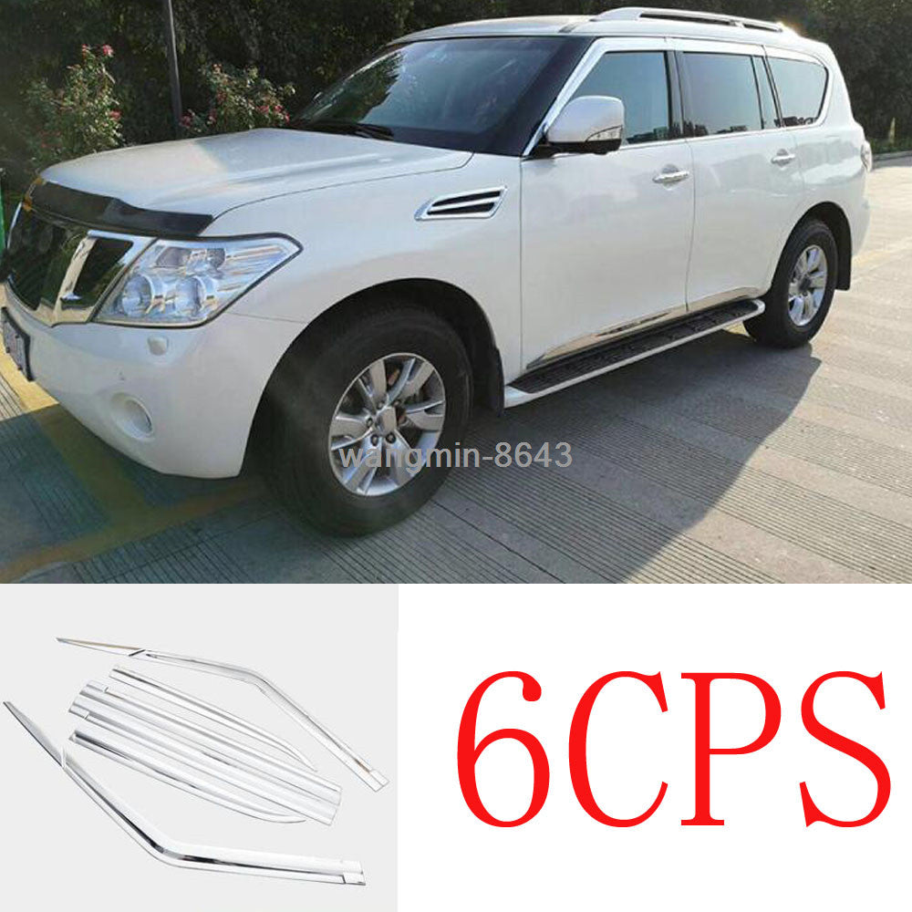 for Nissan Armada 17-24 silver Window Visor Vent Sun Shade Rain Guard Door Visor