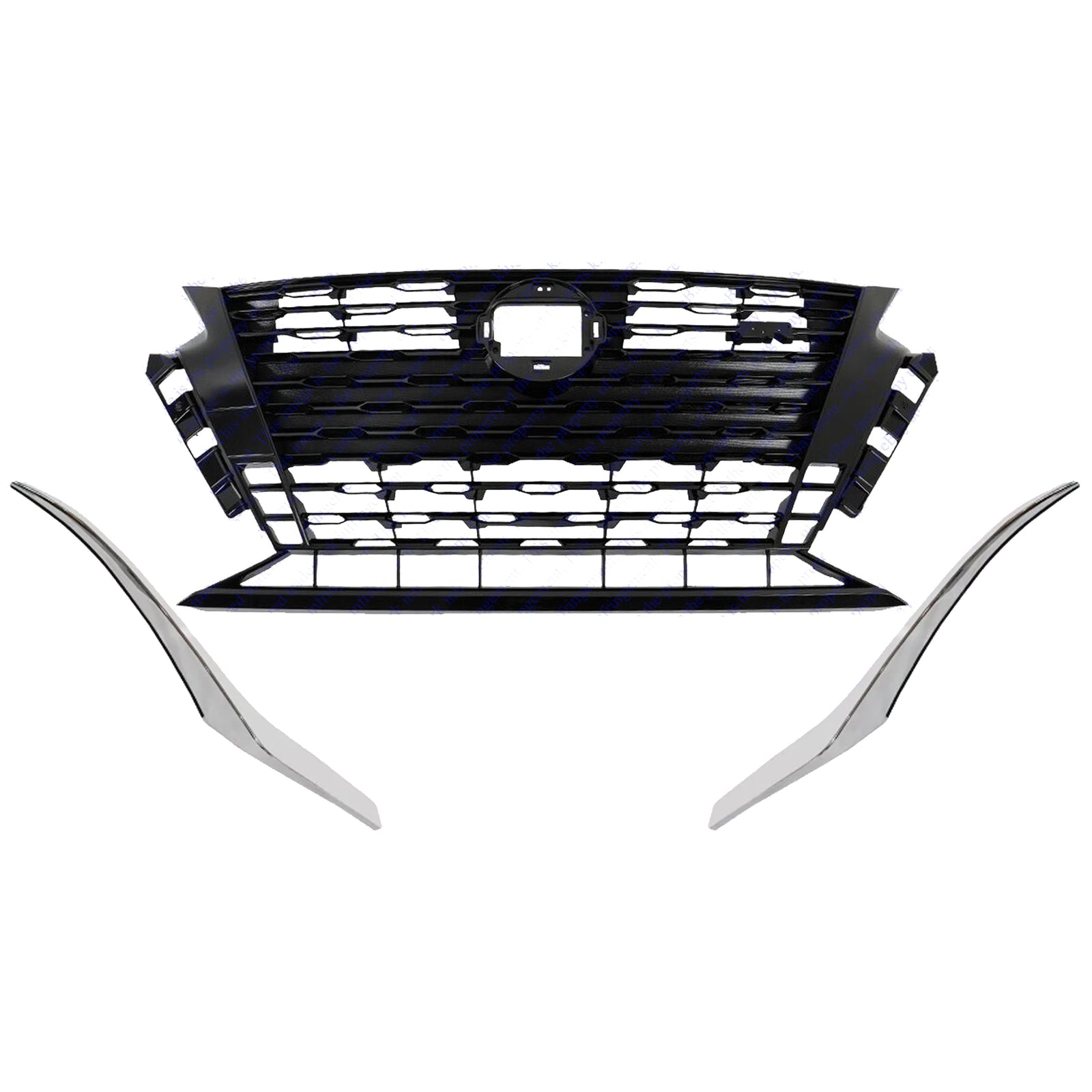 For 2023 2024 for Nissan Altima SR Front Bumper Upper Grille Grille Molding Set