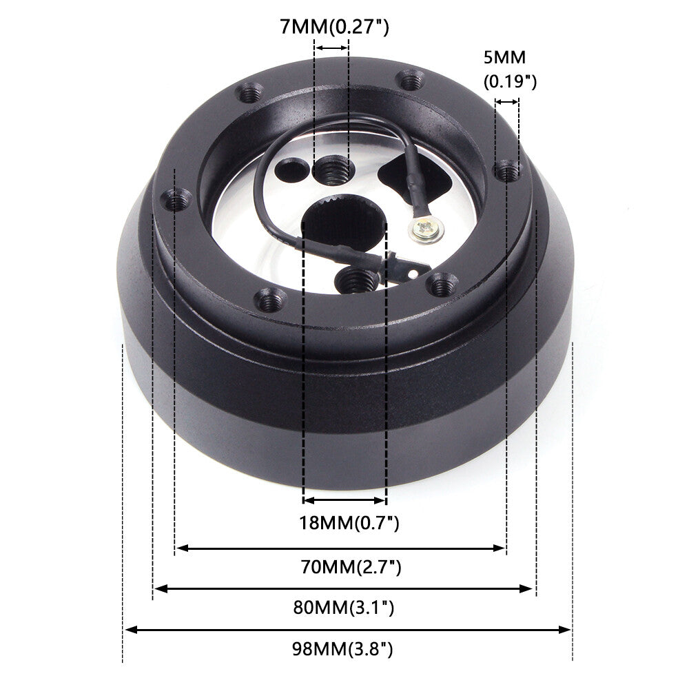 New Black Steering Wheel Short Hub Adapter for DODGE for GMC for CHEVY for JEEP 170H