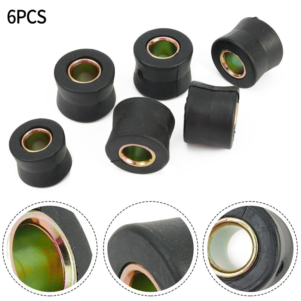 6pcs Bush Shock Absorber Bush Practical To Use 10mm Accessories Black Hot