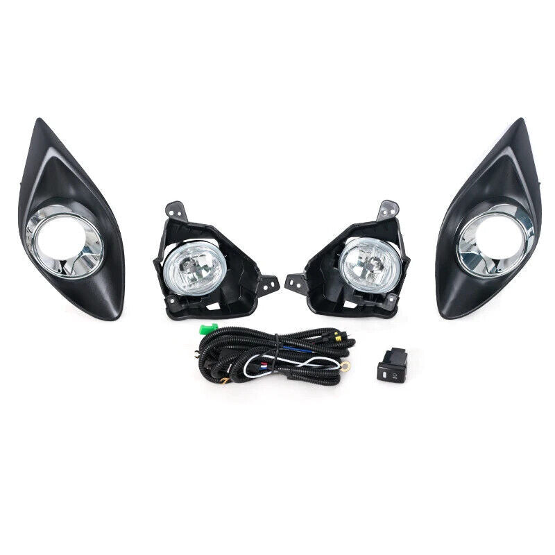 One set of DRL fog light kit for Mazda 2 Demio 2010 2011-2014.
