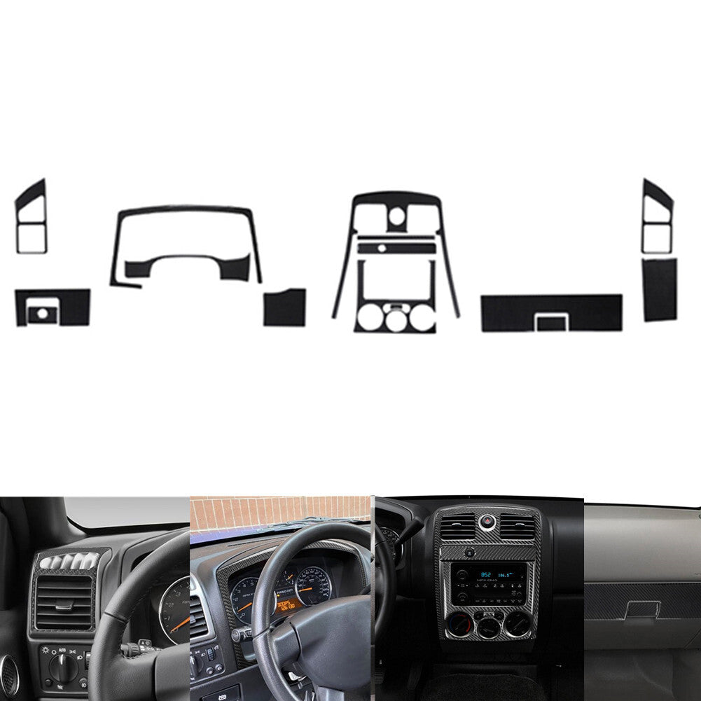 15X Carbon Fiber Front Dashboard(TCS) Cover For Colorado 2004-12/ for Canyon 2005-12