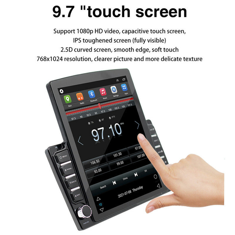 9.7 Vertical Style Screen Android 9.1 Car Radio GPS Navigation Multimedia Play