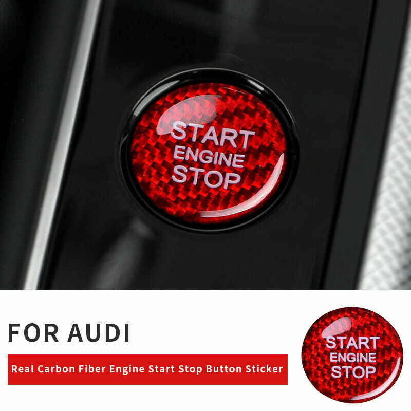 Carbon Engine Start Stop Button Switch Cover Trim Fit for Audi for A4 for A5 for A6 Q3 Q5