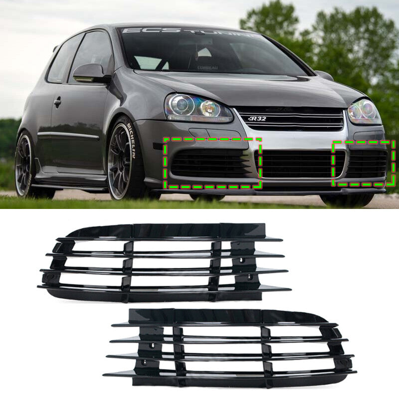 1 Pair for VW for Golf 5 MK5 R32 2005 2006 2007-2009 Frame Front Fog Light Grille