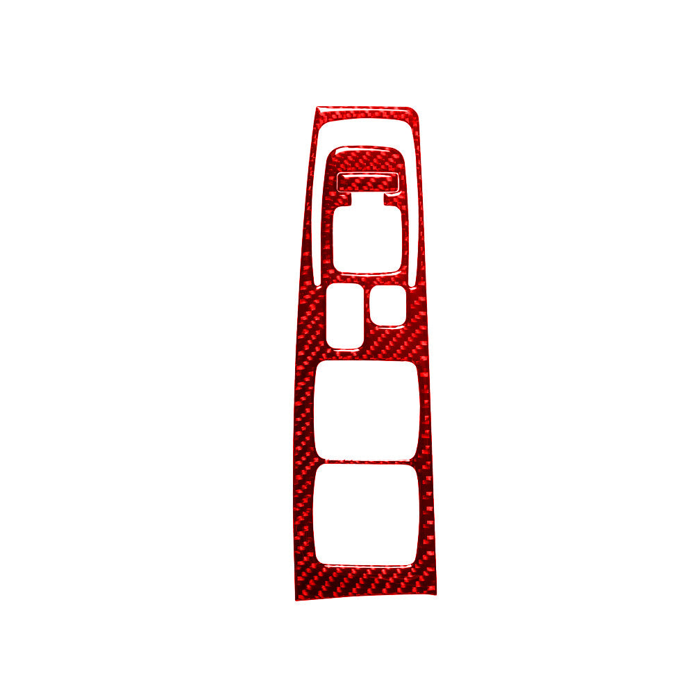 Red Carbon Fiber Front Window Lift Switch Panel Trim for Hyundai Azera 2006-2011