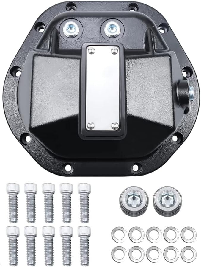 YHCC-D44Dana 44 Black Hardcore Differential Cover for Jeep for Wrangler JK for Chevrolet