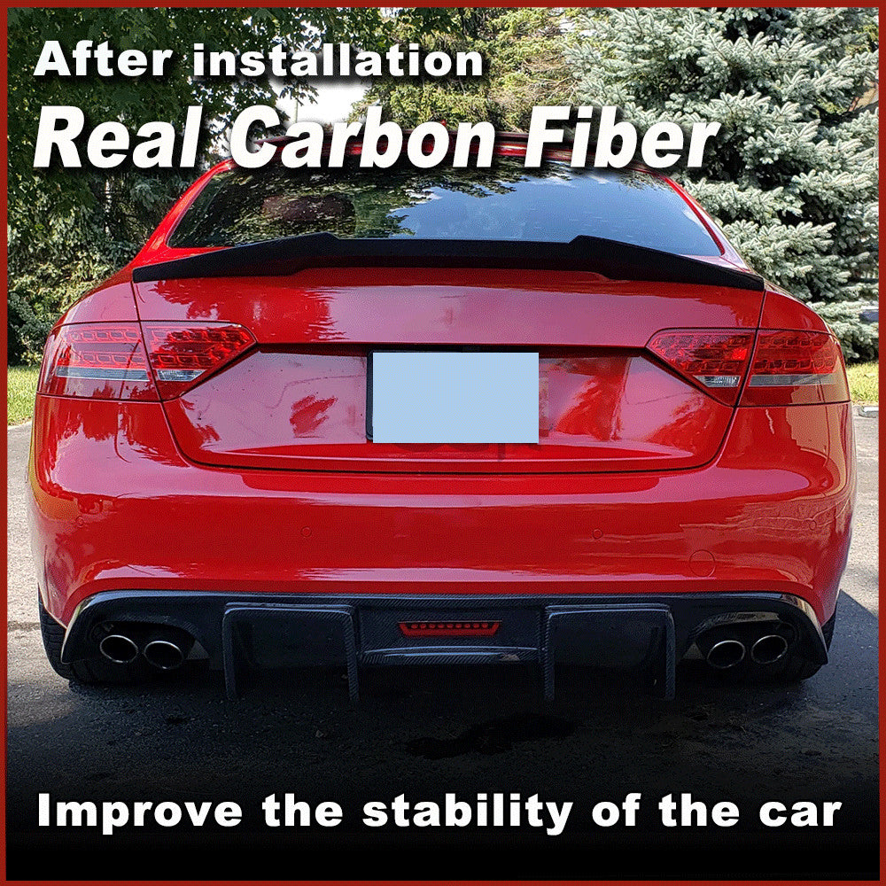 Fit for AUDI S5 B8/B8.5 Coupe 2008-17 Real Carbon Fiber Rear Trunk Spoiler Wing